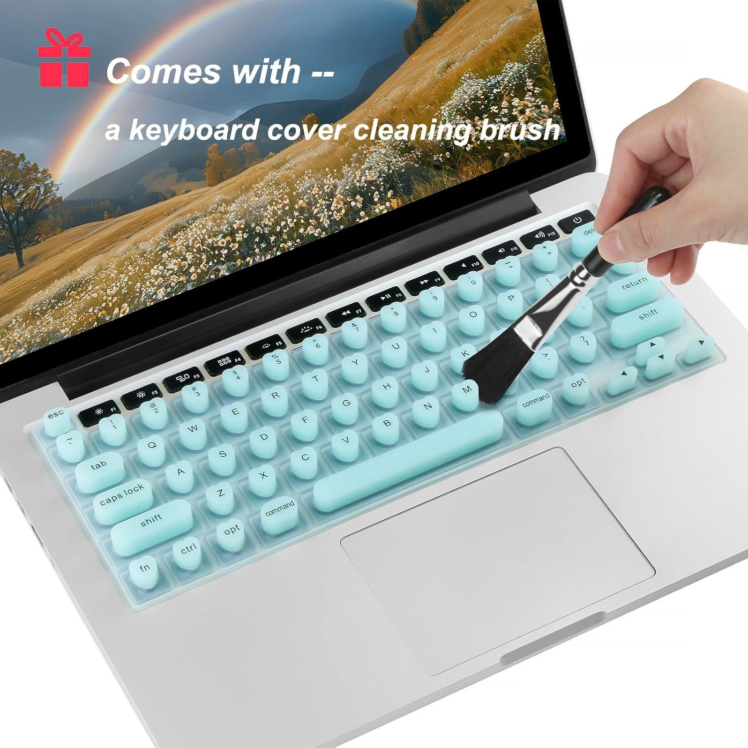 Cubierta de Teclado Silicona TS-MAYKA 3D para Uñas Largas Azul