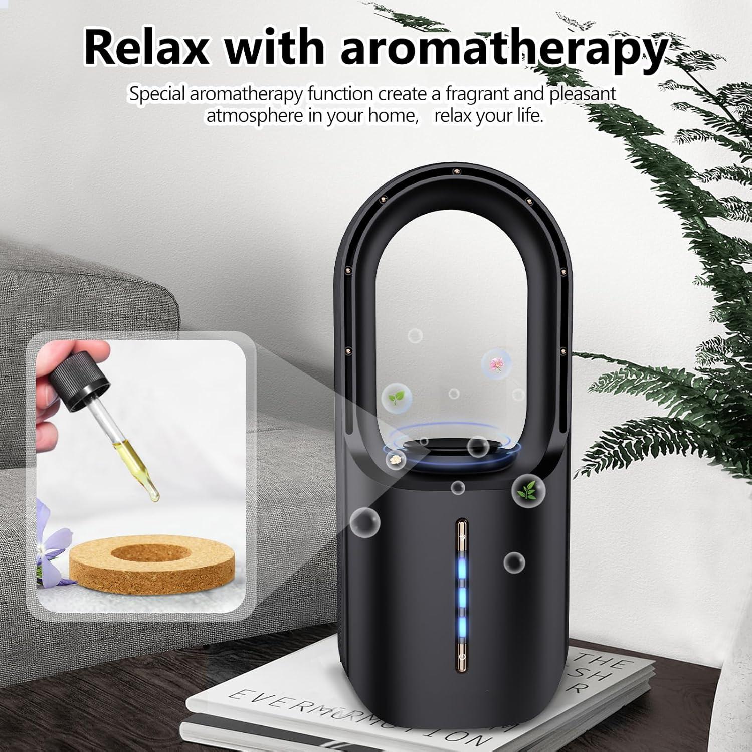 Ventilador de Escritorio CONBOLA 30 cm Portátil con Aromaterapia