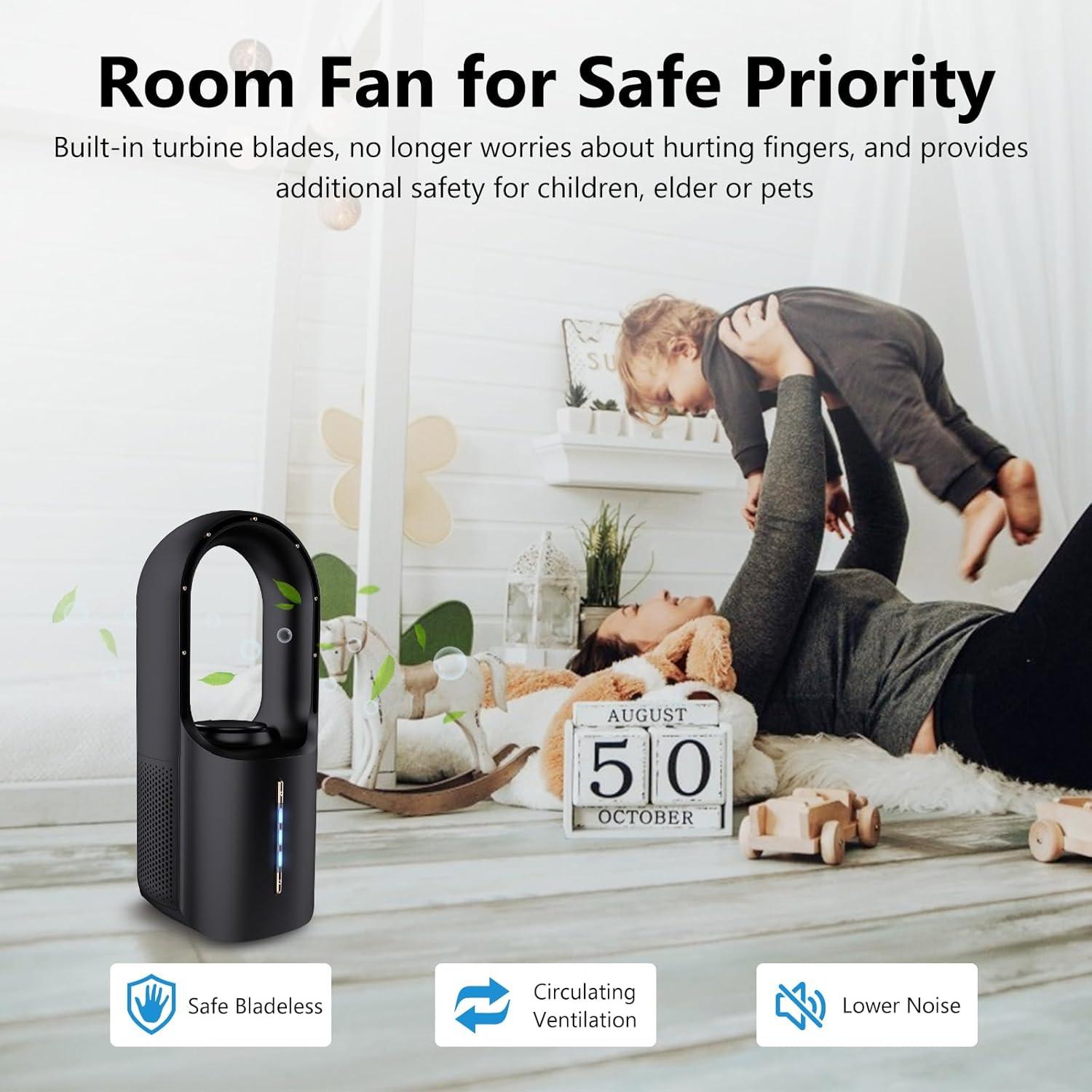 Ventilador de Escritorio CONBOLA 30 cm Portátil con Aromaterapia