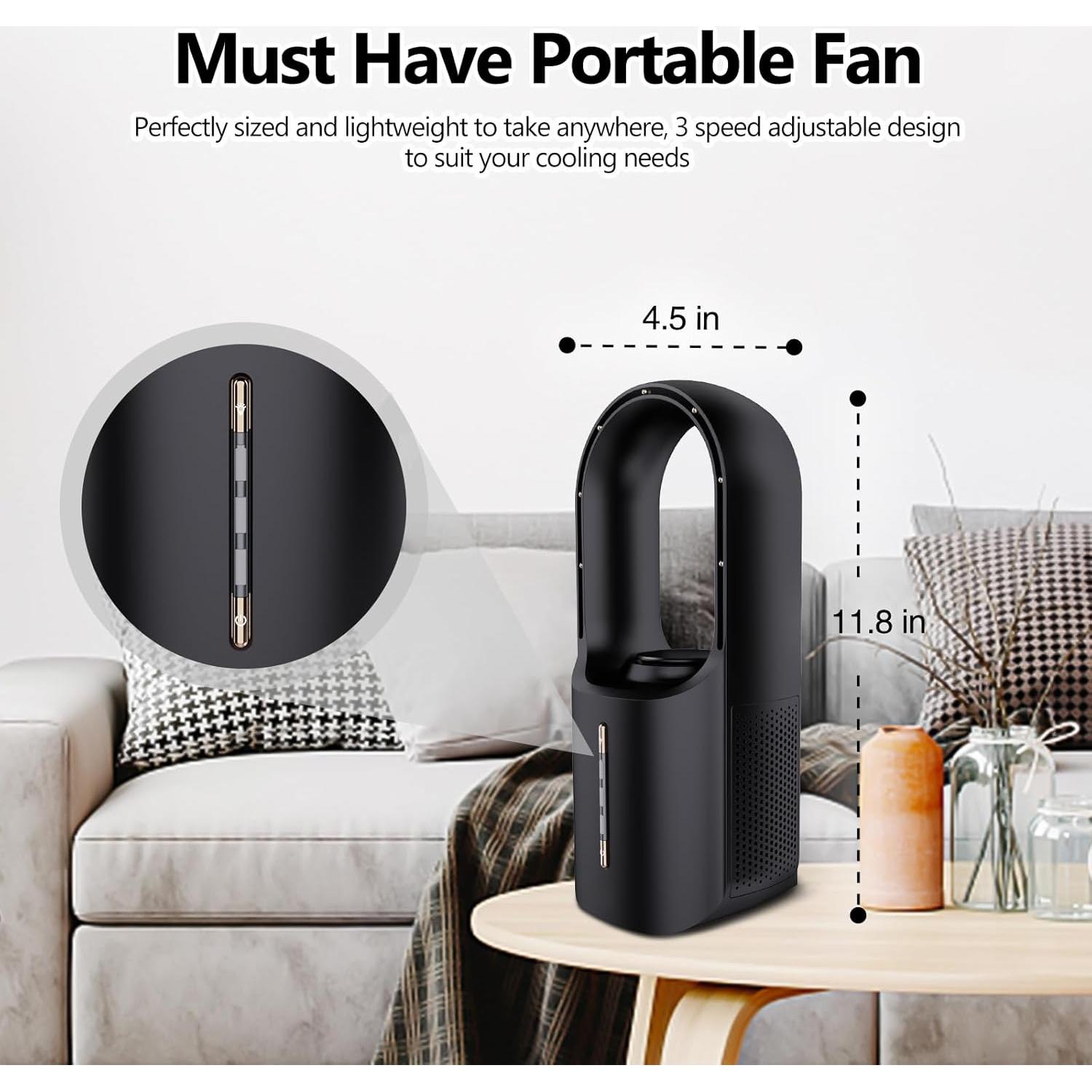 Ventilador de Escritorio CONBOLA 30 cm Portátil con Aromaterapia