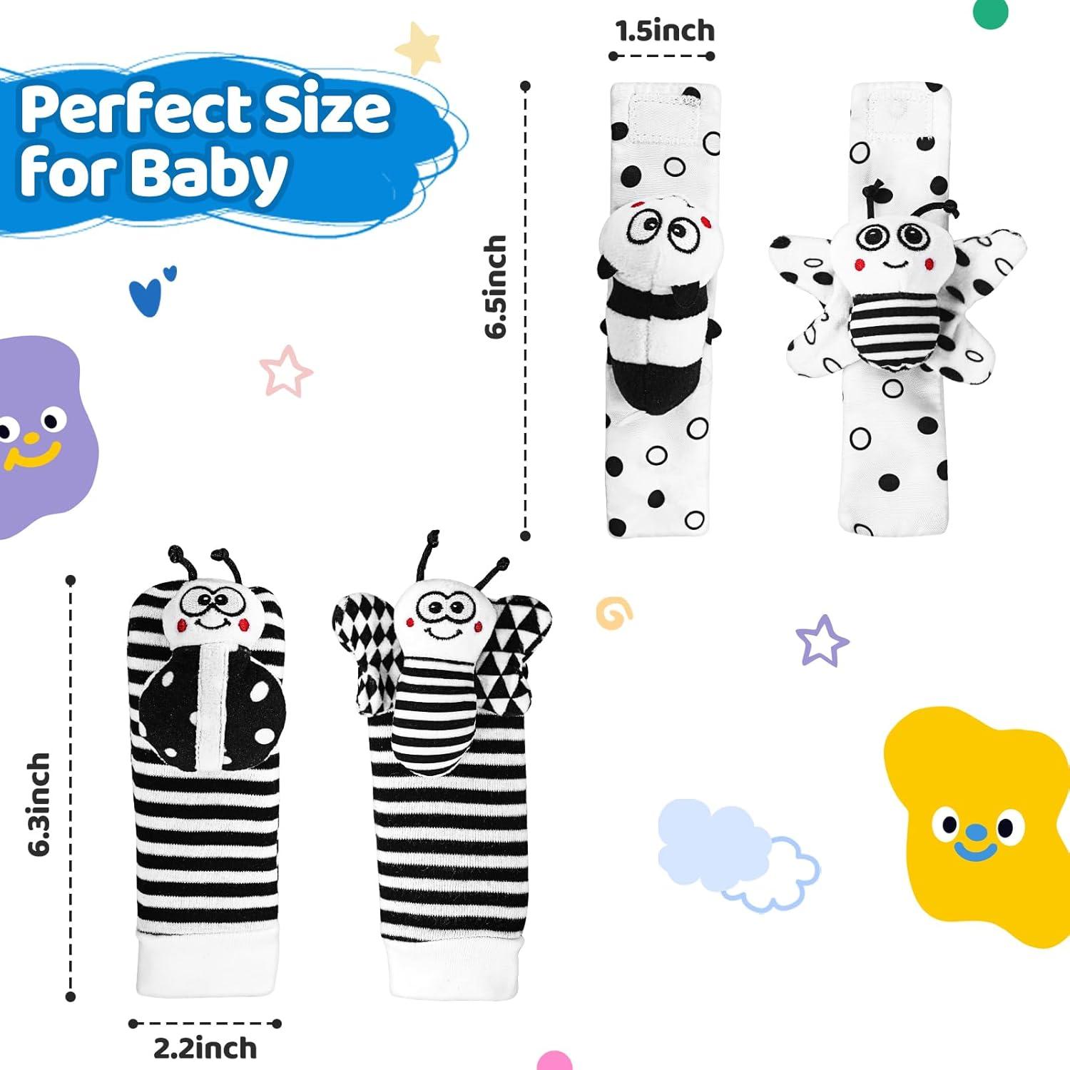 Juguetes Sensoriales para Bebés AJsupojouet - 4 Piezas Animales