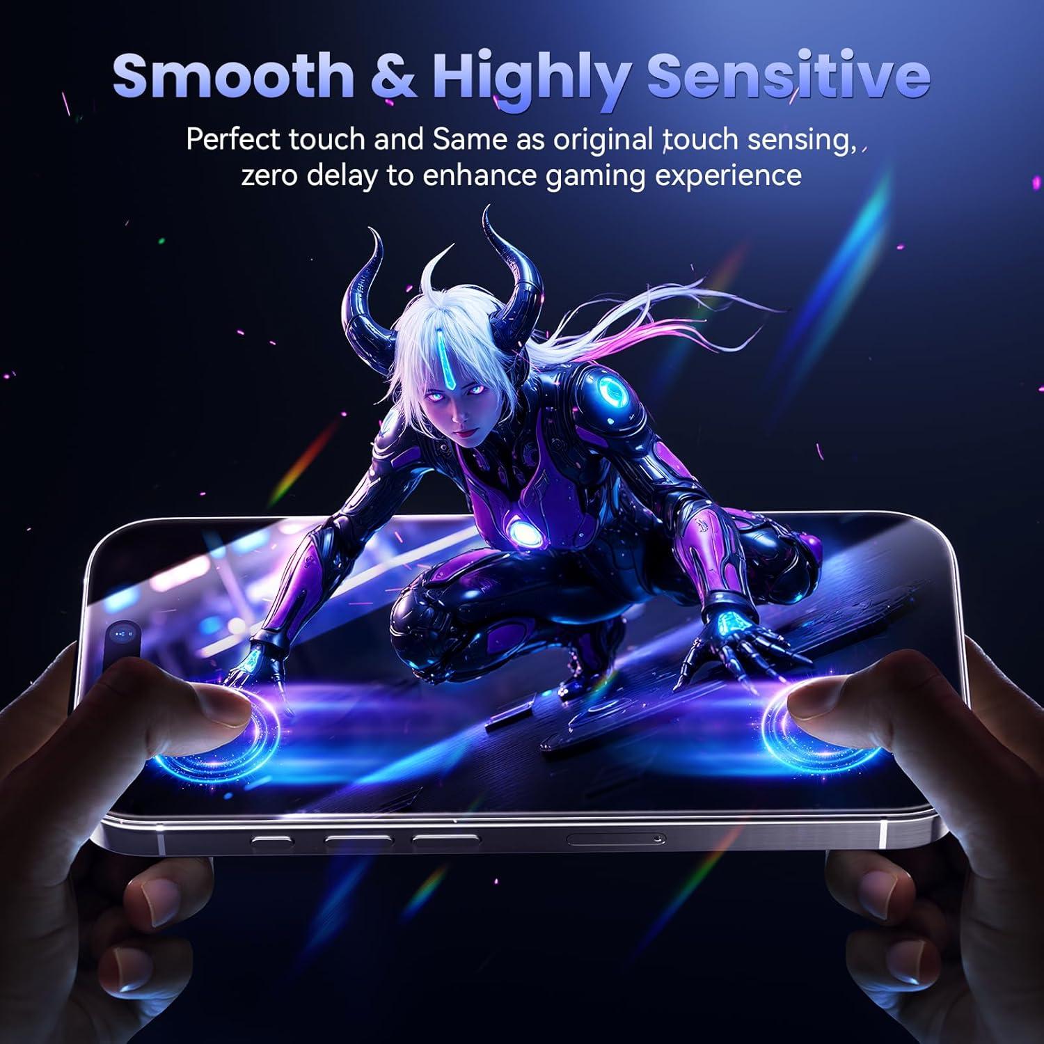 Paquete de 3 Protectores de Pantalla Fonowlo para iPhone 15/16 6.1" 9H+