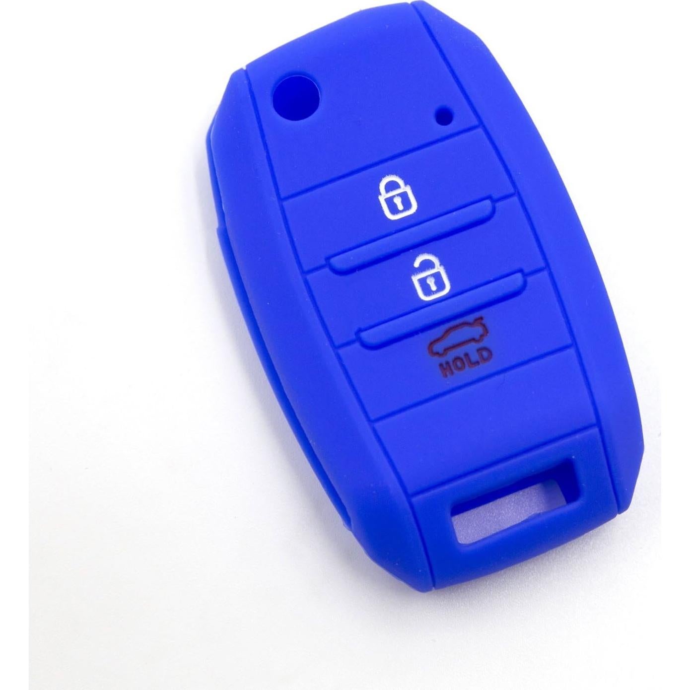 Funda de Llave Plegable de Silicona LIGHTKOREA 3 Botones Kia