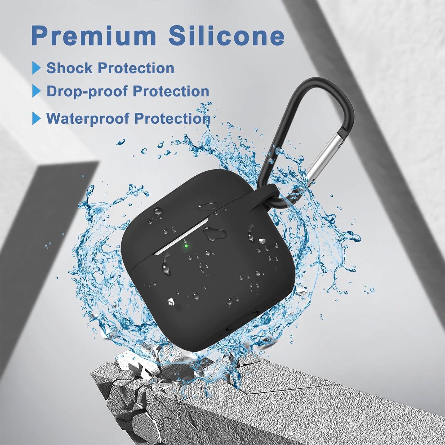 Funda de Silicona Meliya para AirPods 4ta Generación 2024 - Negro