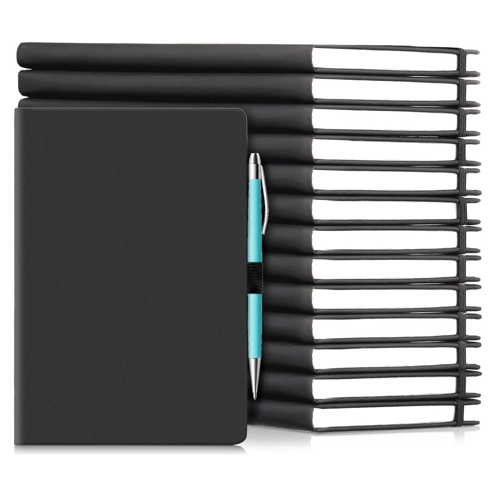 Paquete de 14 Cuadernos A5 Laumoi Tapa Dura Negro