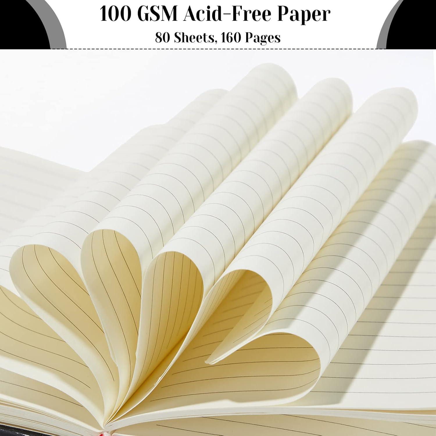 Paquete de 14 Cuadernos A5 Laumoi Tapa Dura Negro