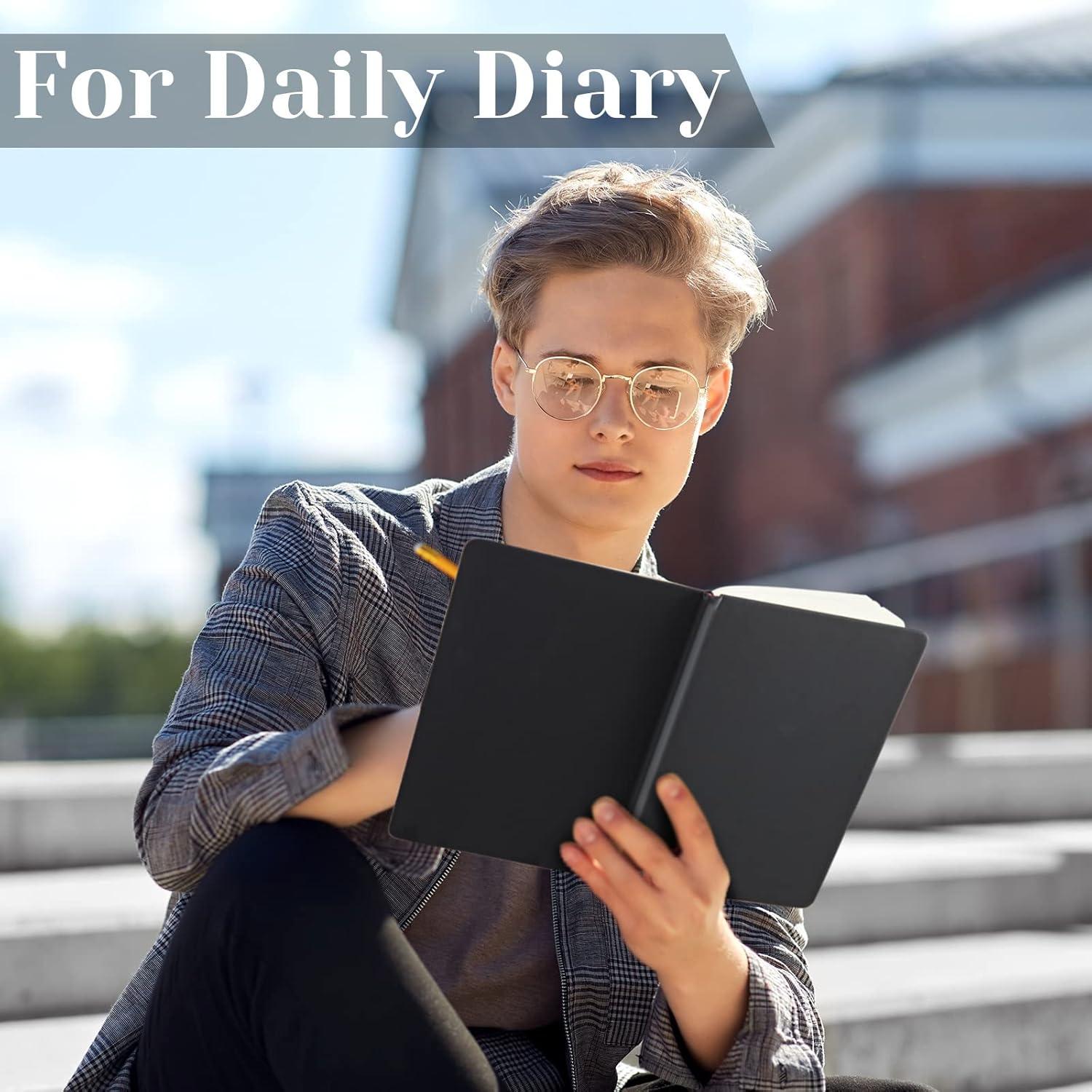 Paquete de 14 Cuadernos A5 Laumoi Tapa Dura Negro