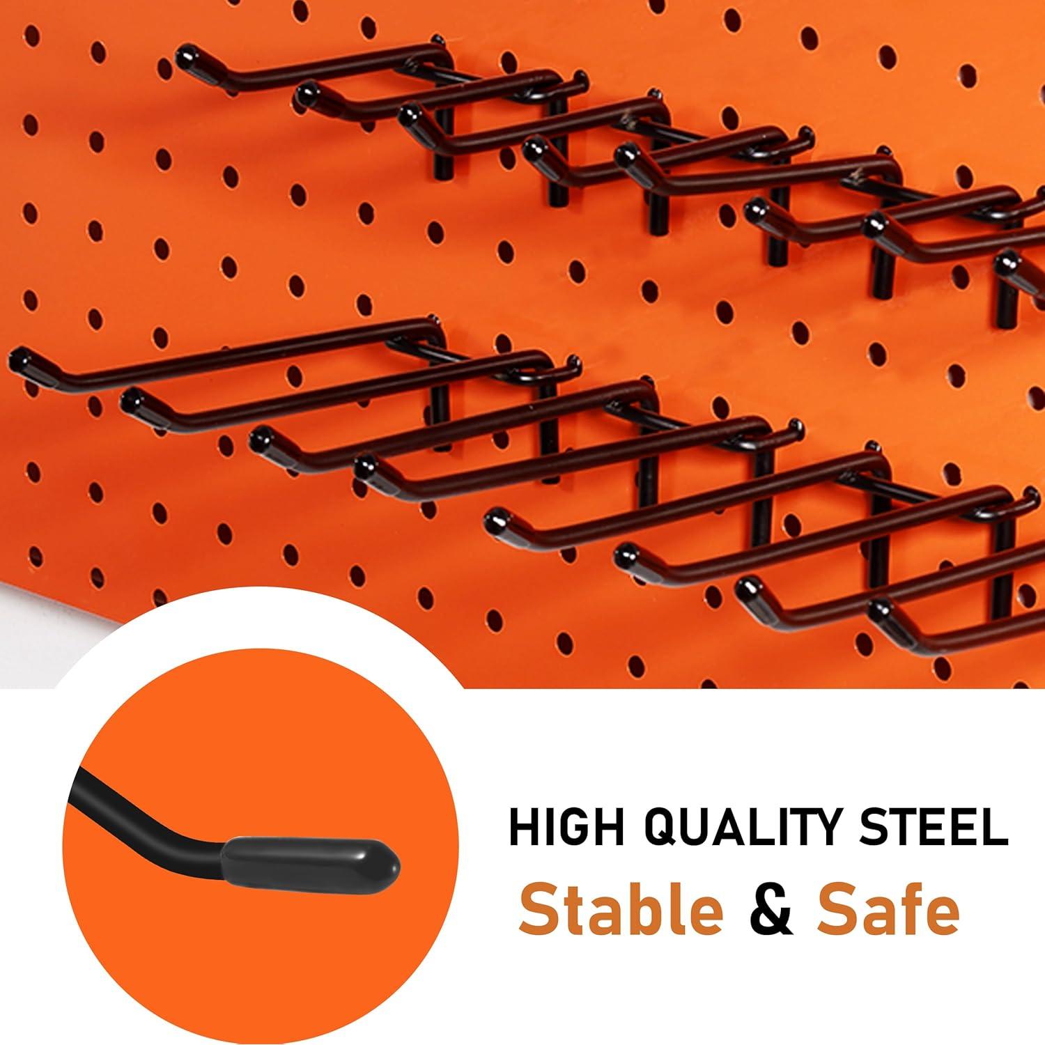 Ganchos de Doble Brazo Dualshine 4/6 Pulgadas Negro - 20 Pcs