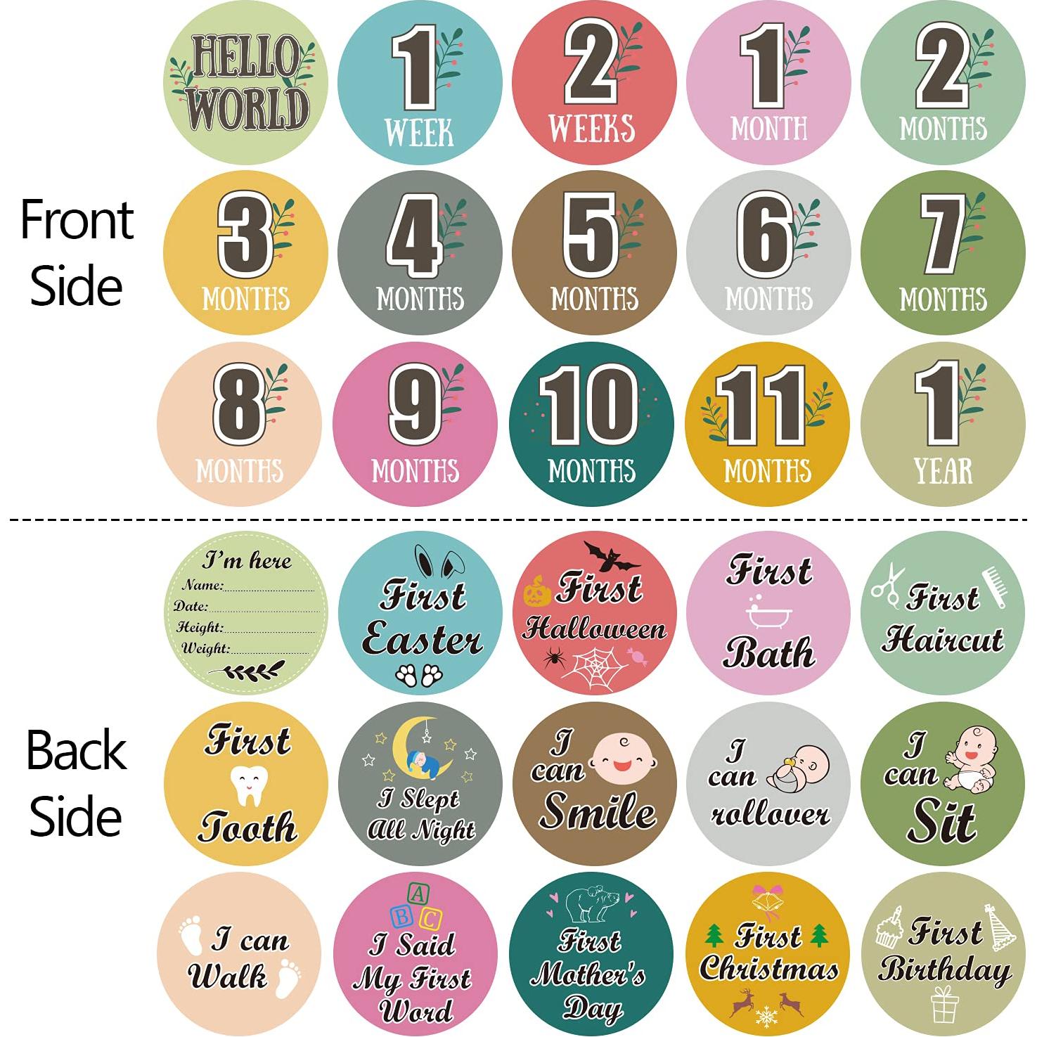 Tarjetas de Hitos para Bebés 15PCS Malihome - Accesorios Fotografía