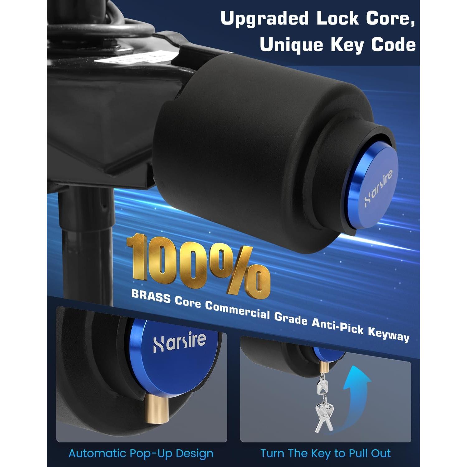 Cerradura de Remolque Harsire 2 5/16" Antirrobo Acero