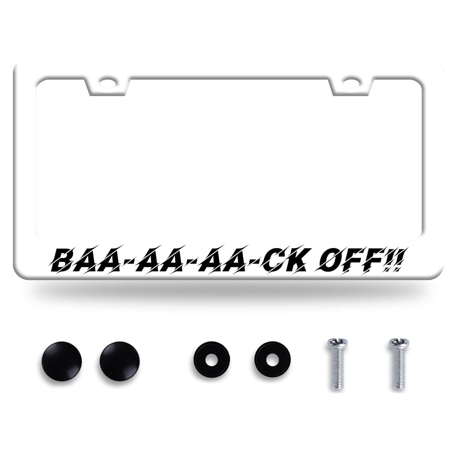 Marco de Placa de Licencia GORSNKYE Acero Inoxidable 31.2x16 cm