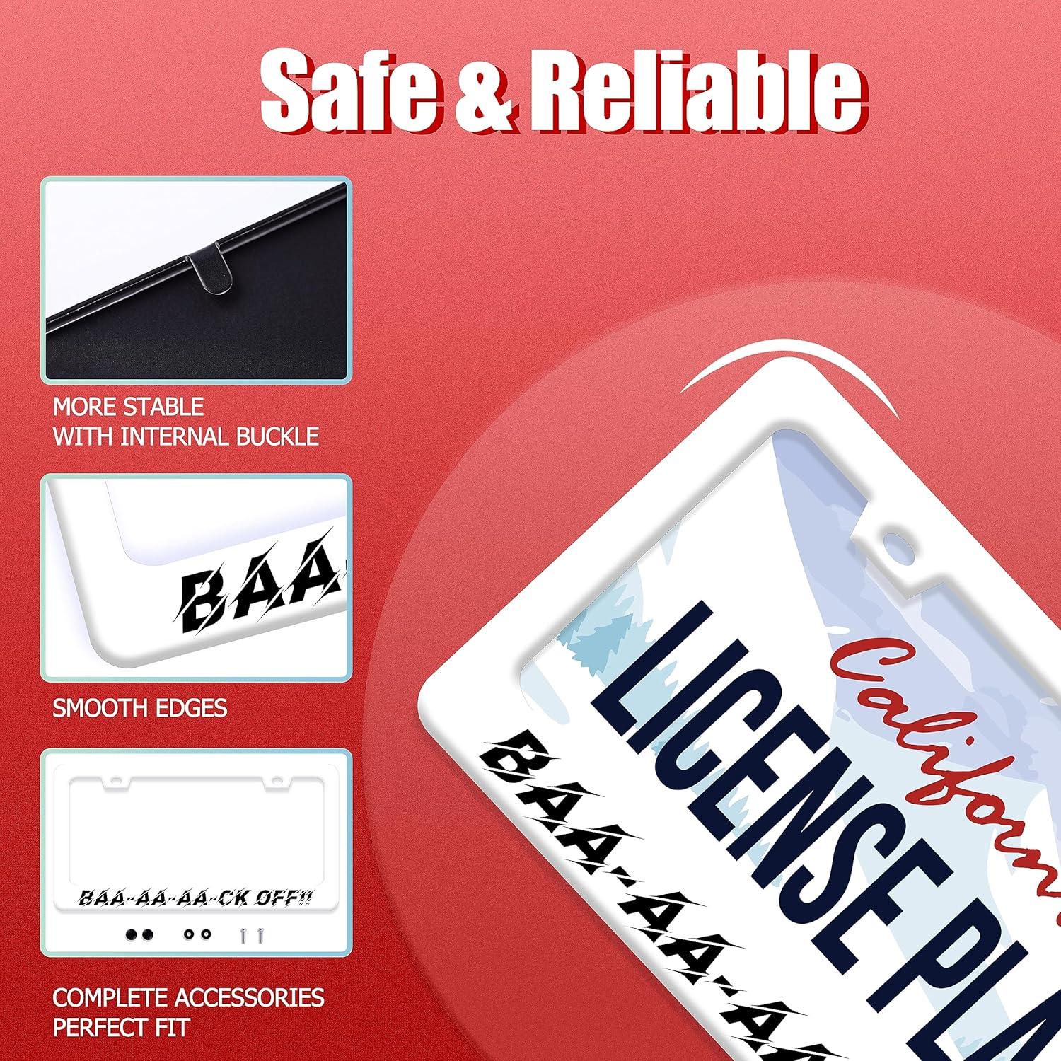 Marco de Placa de Licencia GORSNKYE Acero Inoxidable 31.2x16 cm