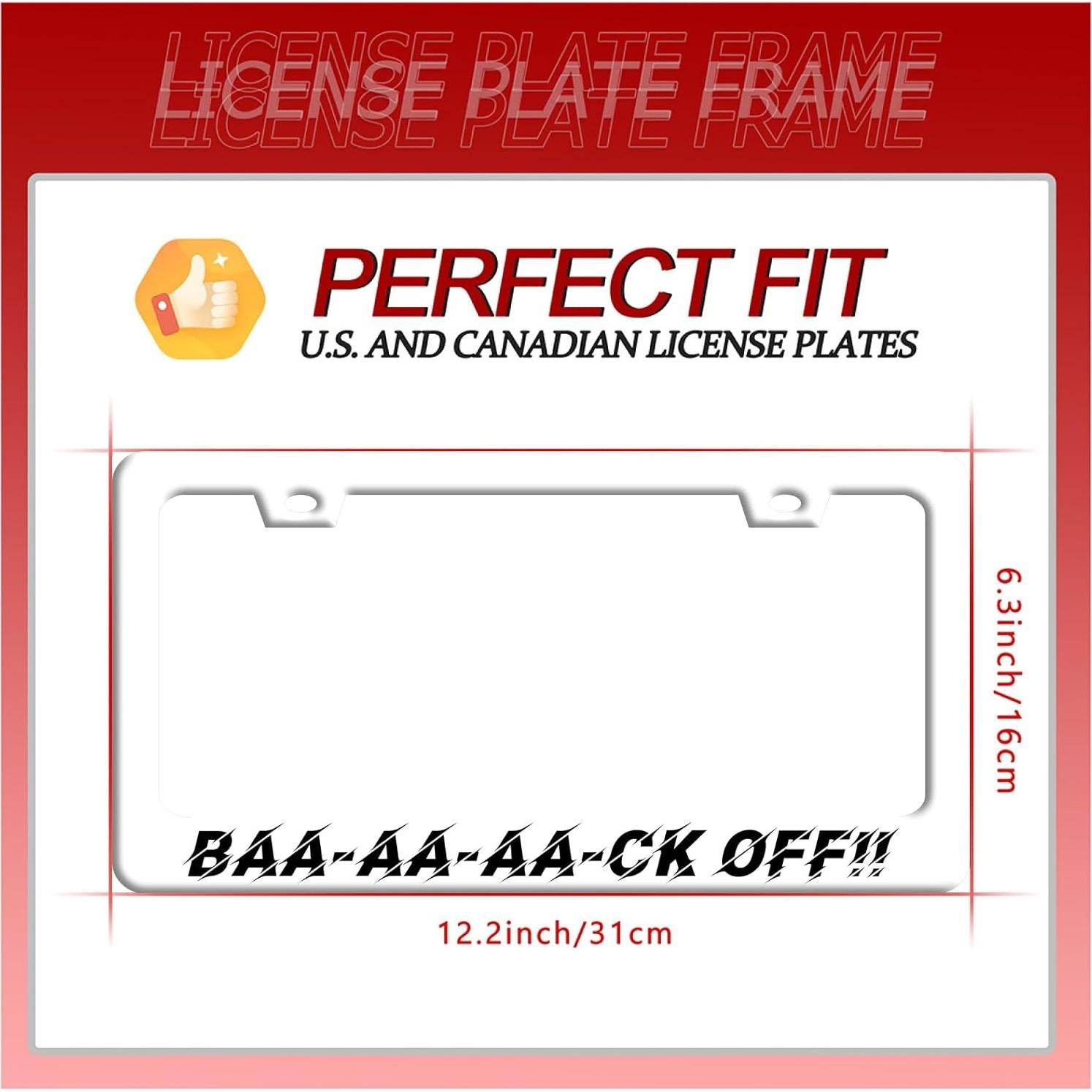 Marco de Placa de Licencia GORSNKYE Acero Inoxidable 31.2x16 cm