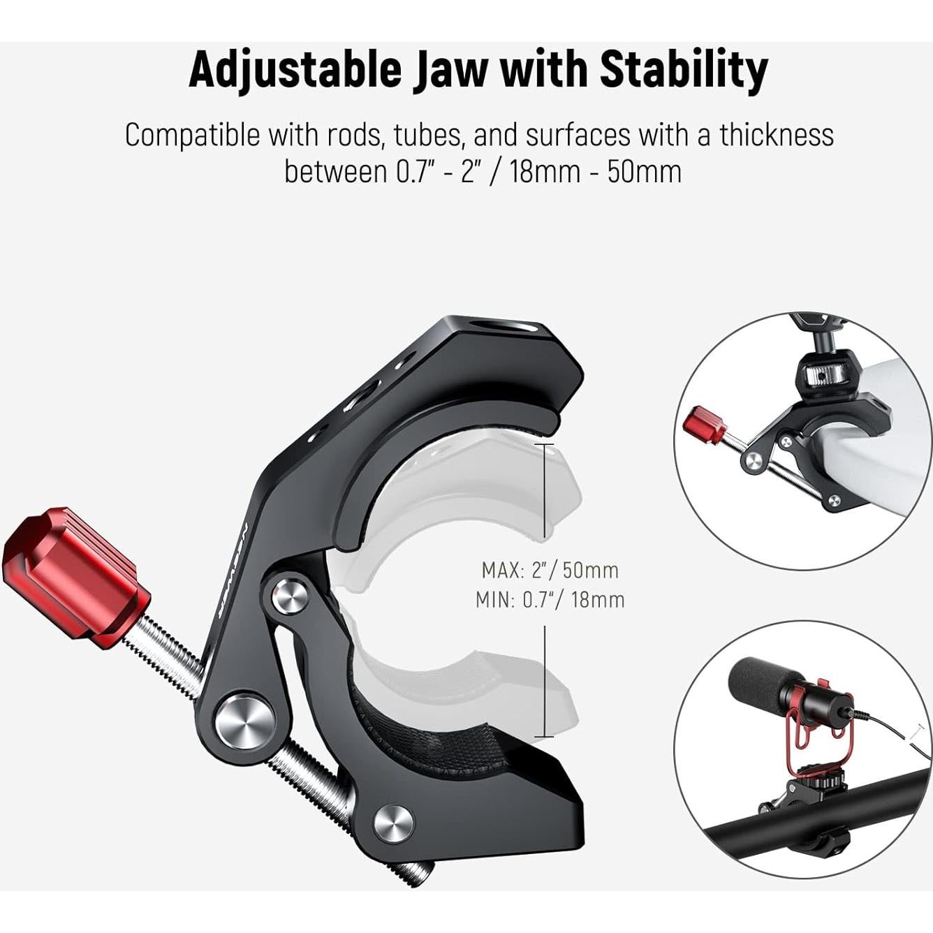 Abrazadera Super Clamp NEEWER ST81 con zapata fría 4 kg