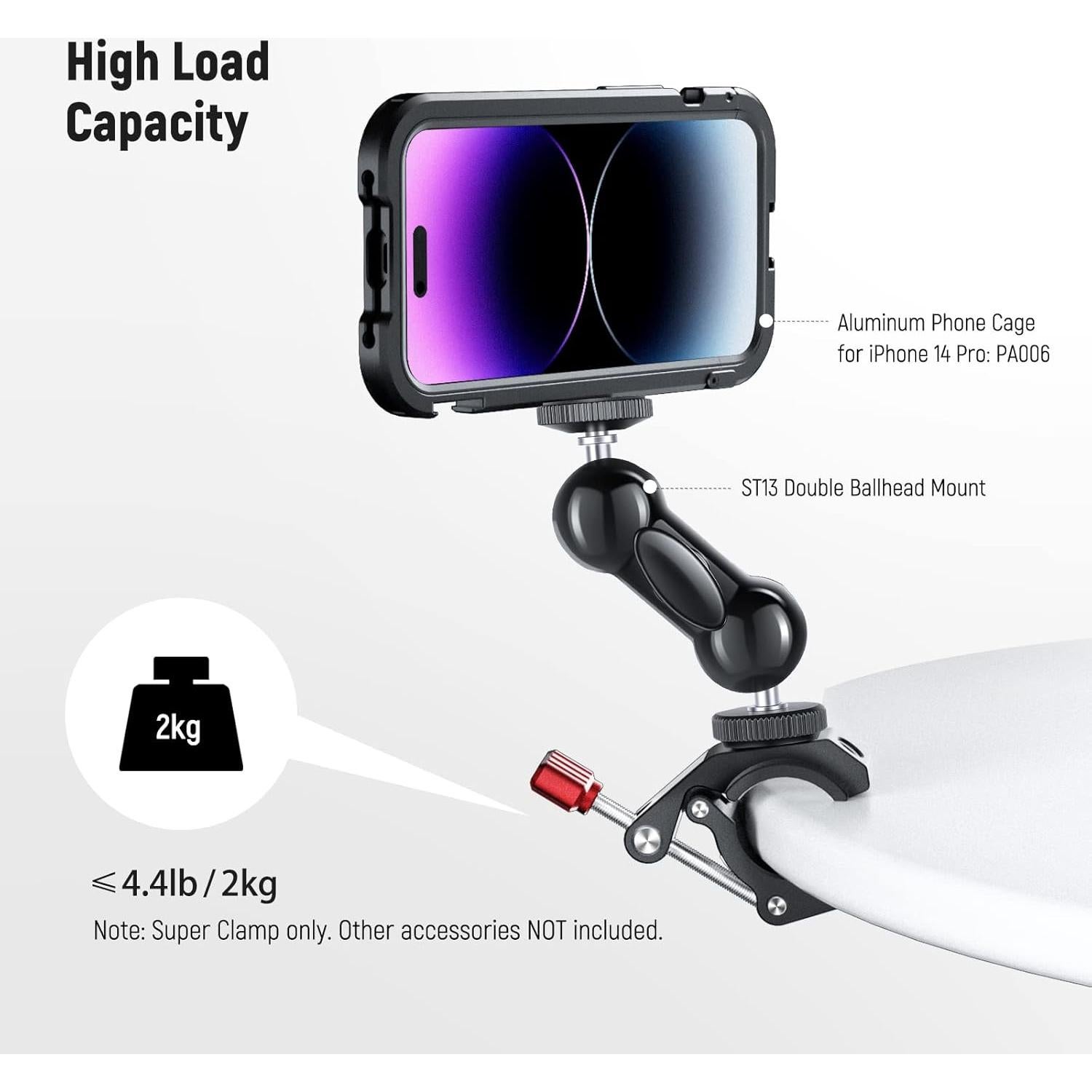 Abrazadera Super Clamp NEEWER ST81 con zapata fría 4 kg