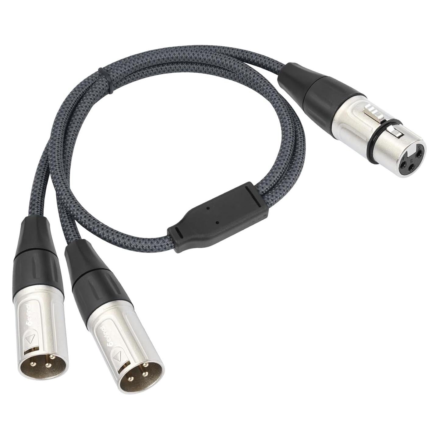 Cable Divisor XLR Devinal 1 Femenino a 2 Masculinos 0.61 m