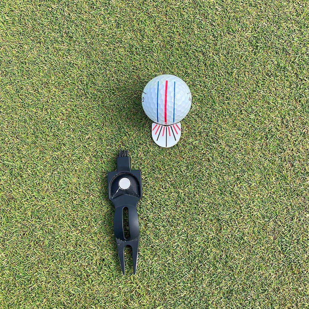 Herramienta de Divot de Golf PUR3 con Cepillo y Marcador 4 en 1