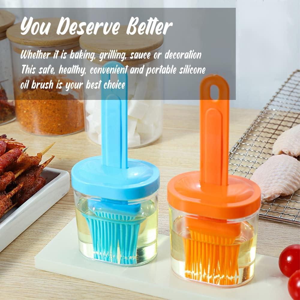 Brocha de Silicona GoLepide 2 en 1 Resistente al Calor Roja