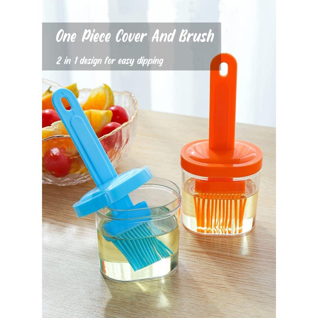 Brocha de Silicona GoLepide 2 en 1 Resistente al Calor Roja