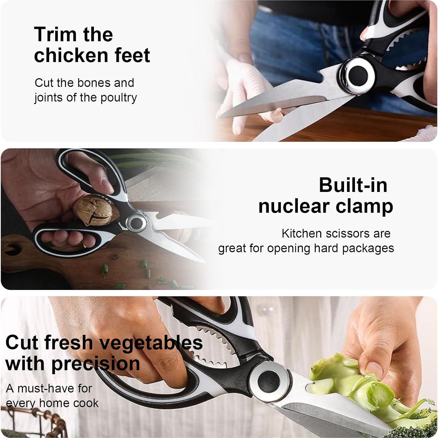 Tijeras de cocina multifuncionales Tyzine 2 piezas acero inoxidable