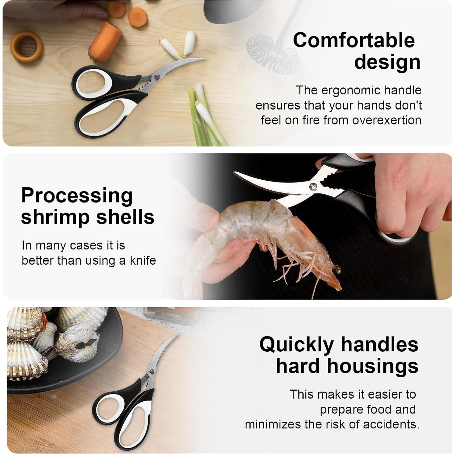 Tijeras de cocina multifuncionales Tyzine 2 piezas acero inoxidable