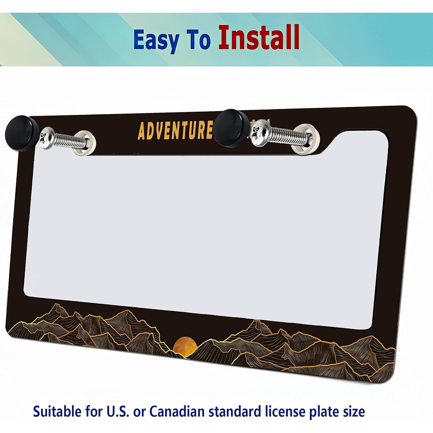 Marco de Placa de Licencia Smoaffly Aventura 30.48x15.24 cm