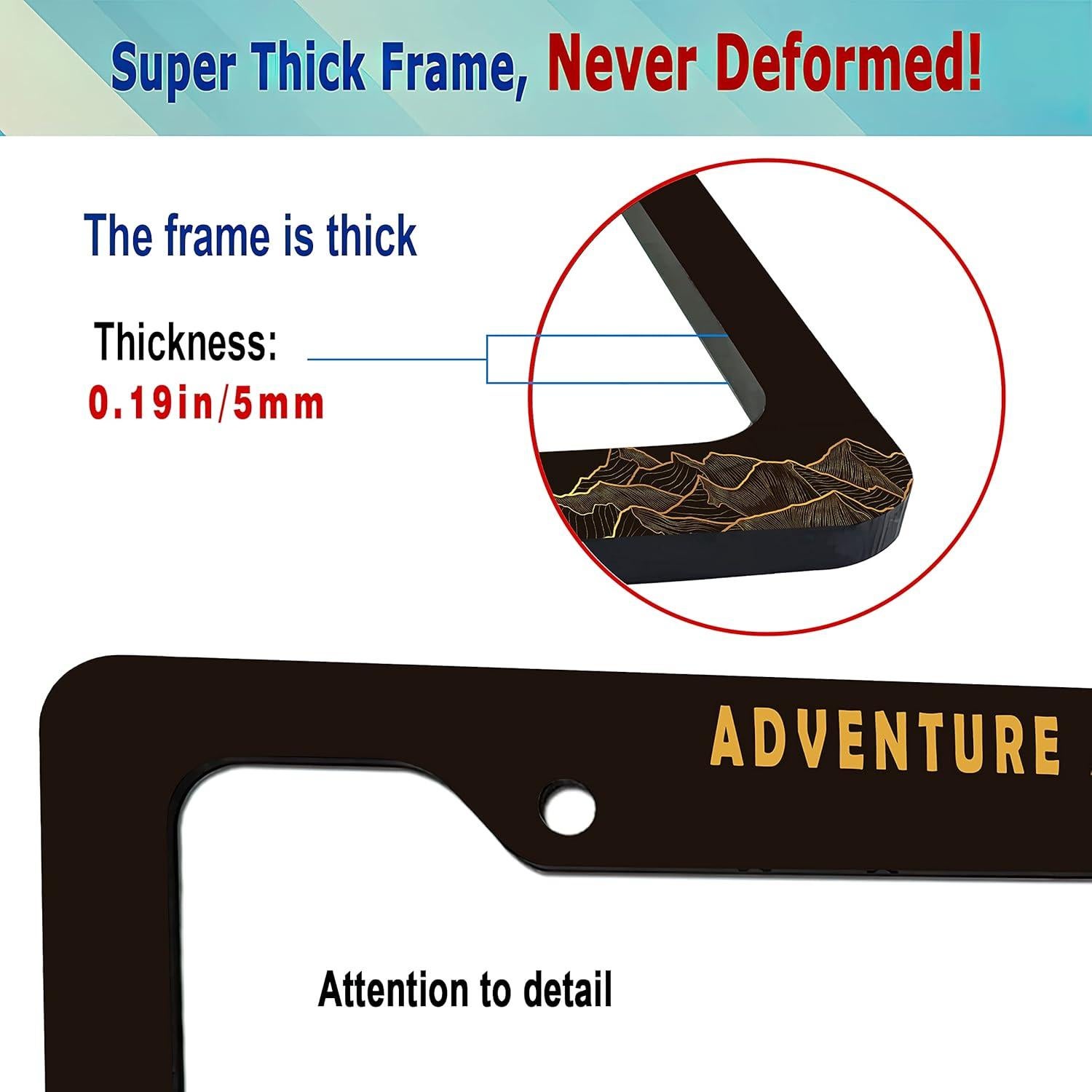 Marco de Placa de Licencia Smoaffly Aventura 30.48x15.24 cm