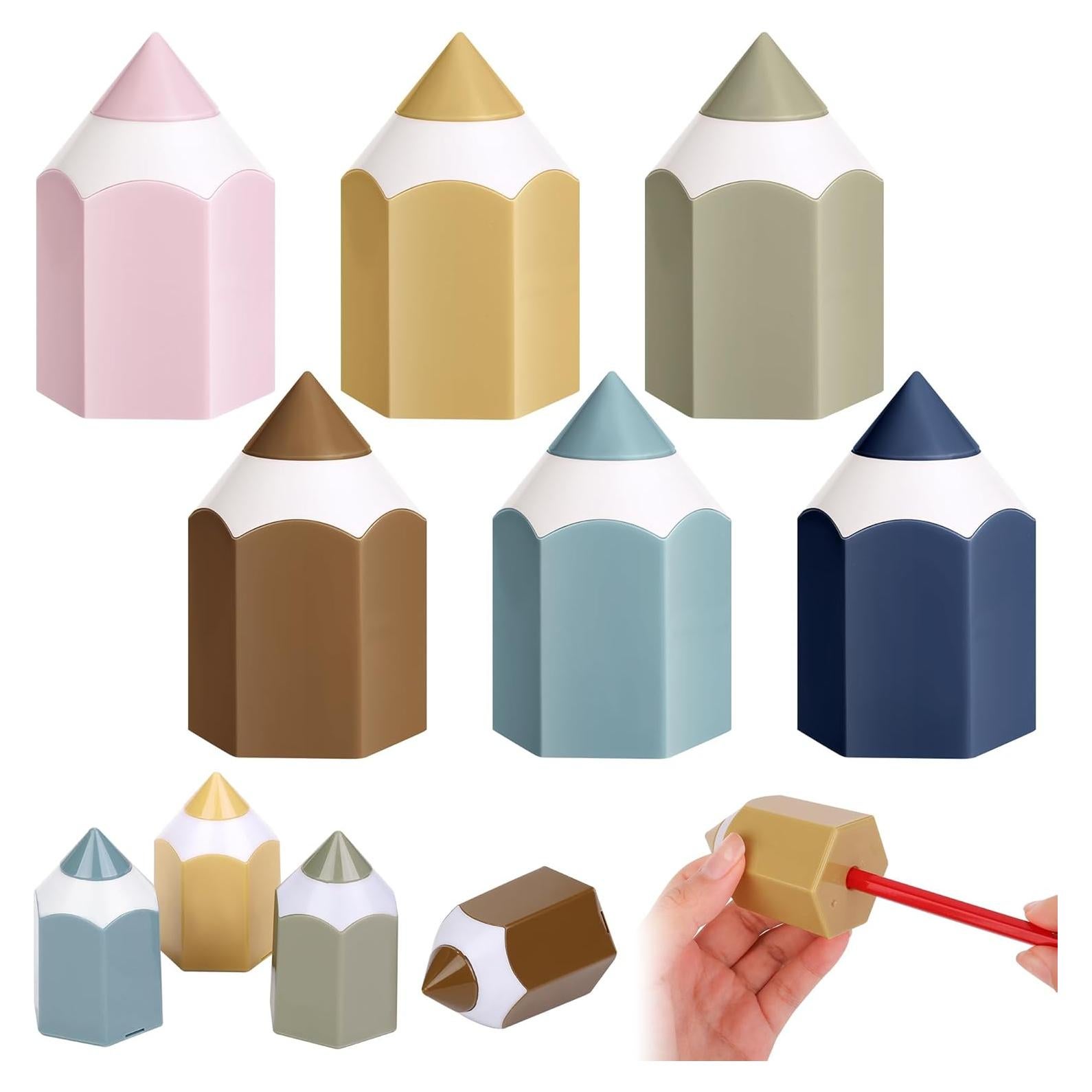 48 Sacapuntas Crayón Aodaer Colores Boho Manuales Portátiles