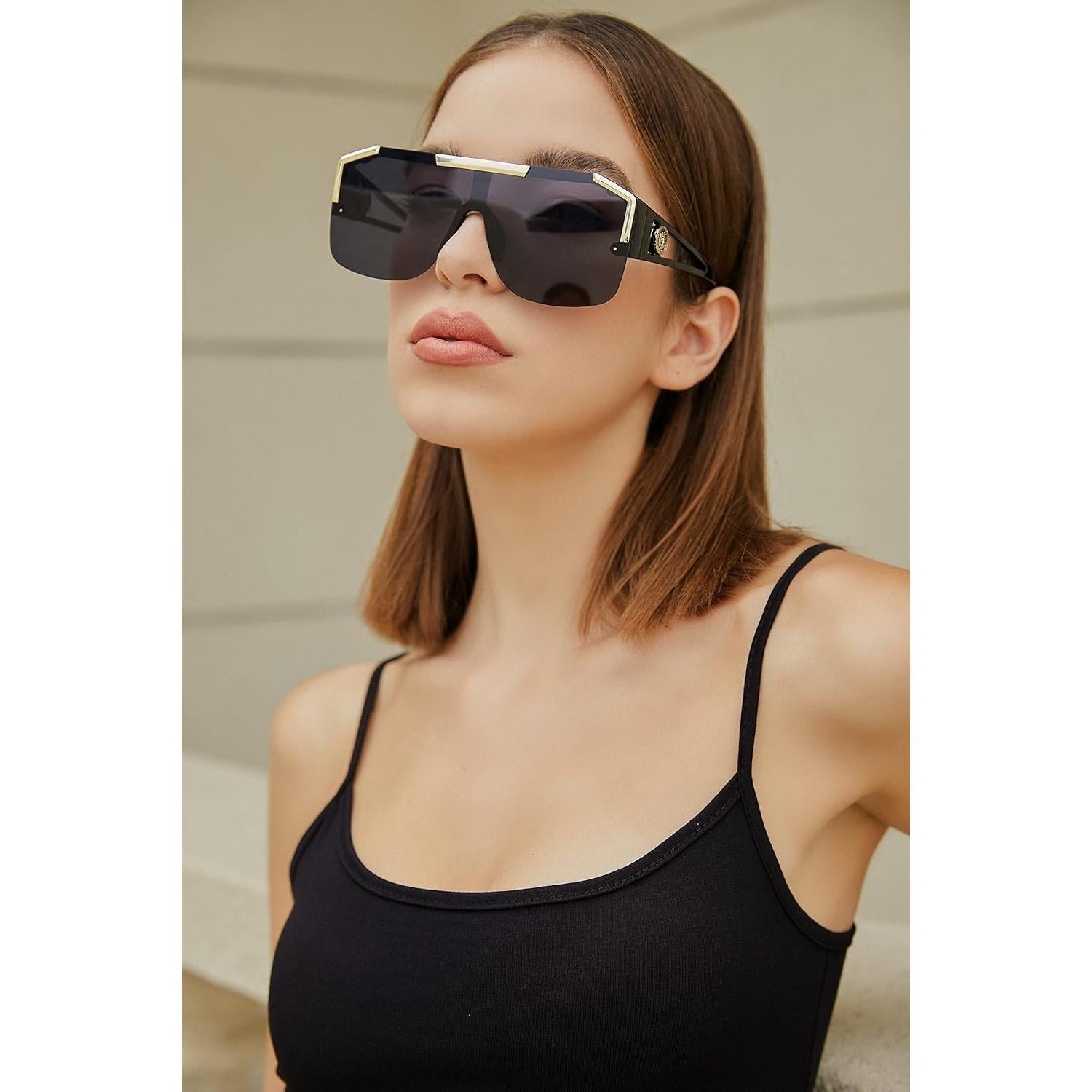 Gafas de sol FEISEDY UV400 cuadradas para hombres y mujeres