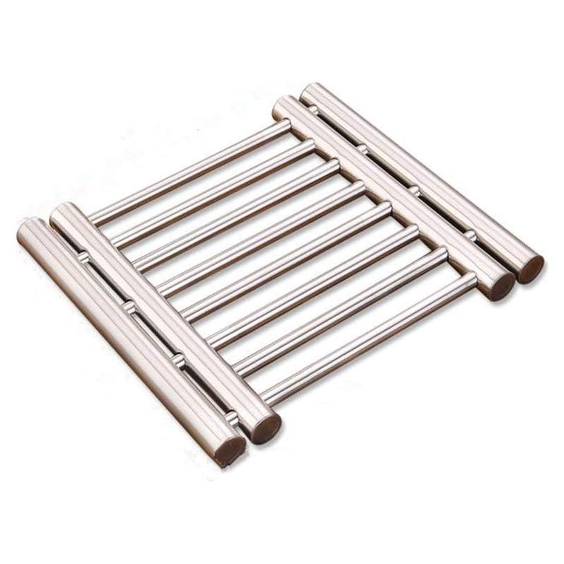 Trivet Metálico Ajustable Leoyoubei 22.86 a 38.1 cm Plata