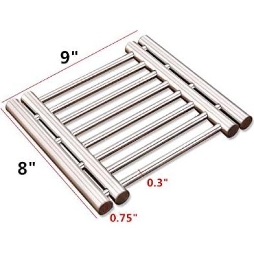 Trivet Metálico Ajustable Leoyoubei 22.86 a 38.1 cm Plata