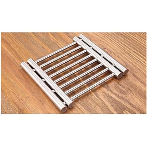 Trivet Metálico Ajustable Leoyoubei 22.86 a 38.1 cm Plata