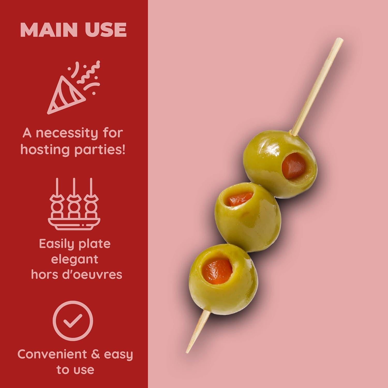 Pinchos de Bambú 10 cm Elementos Culinarios 300 Piezas