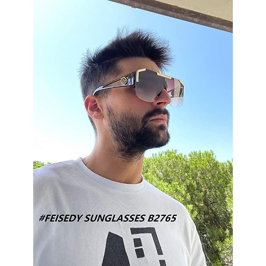 Gafas de Sol FEISEDY Cuadradas UV400 Violeta Cristal