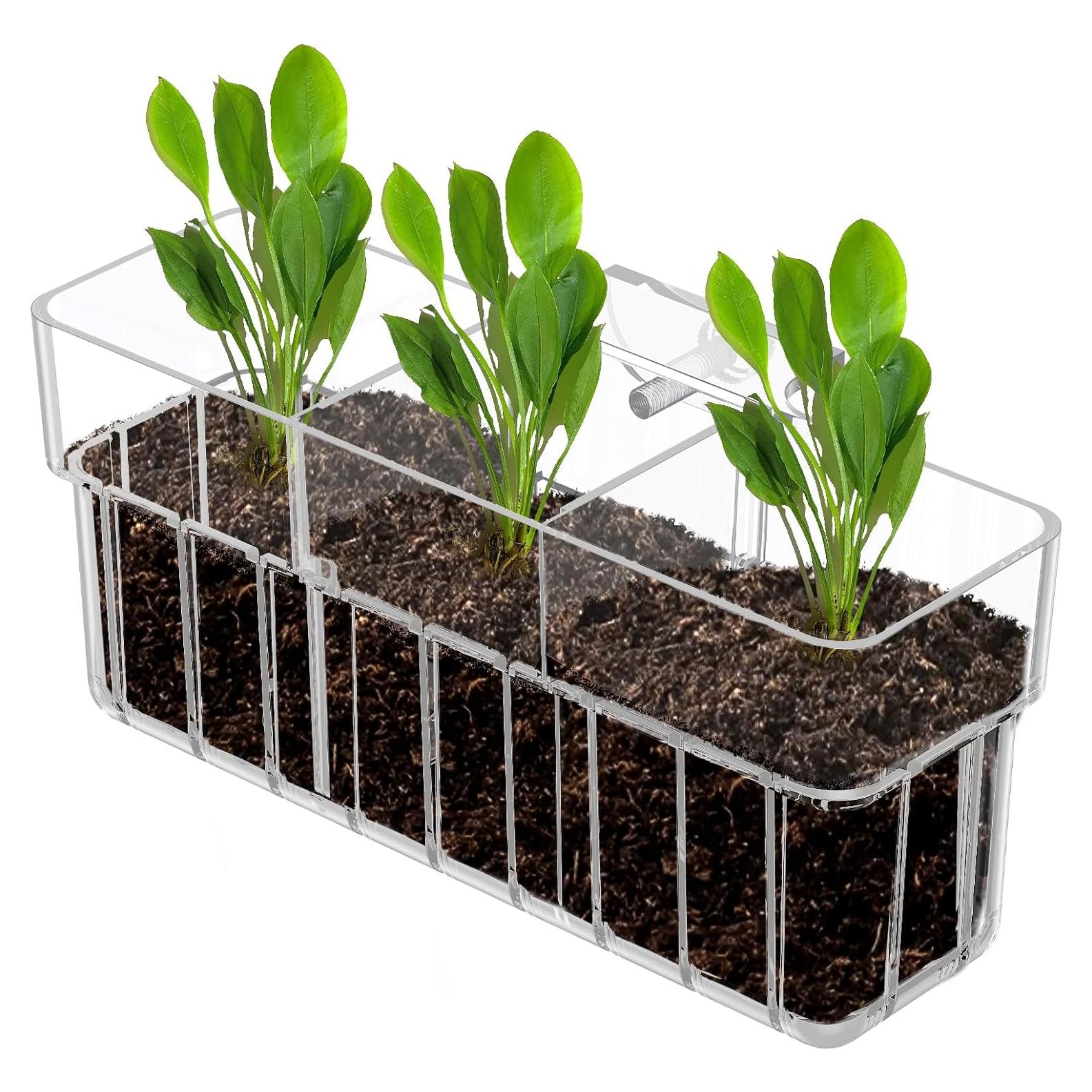 Soporte de Planta Acrílico Pawfly para Acuarios 3 Ranuras