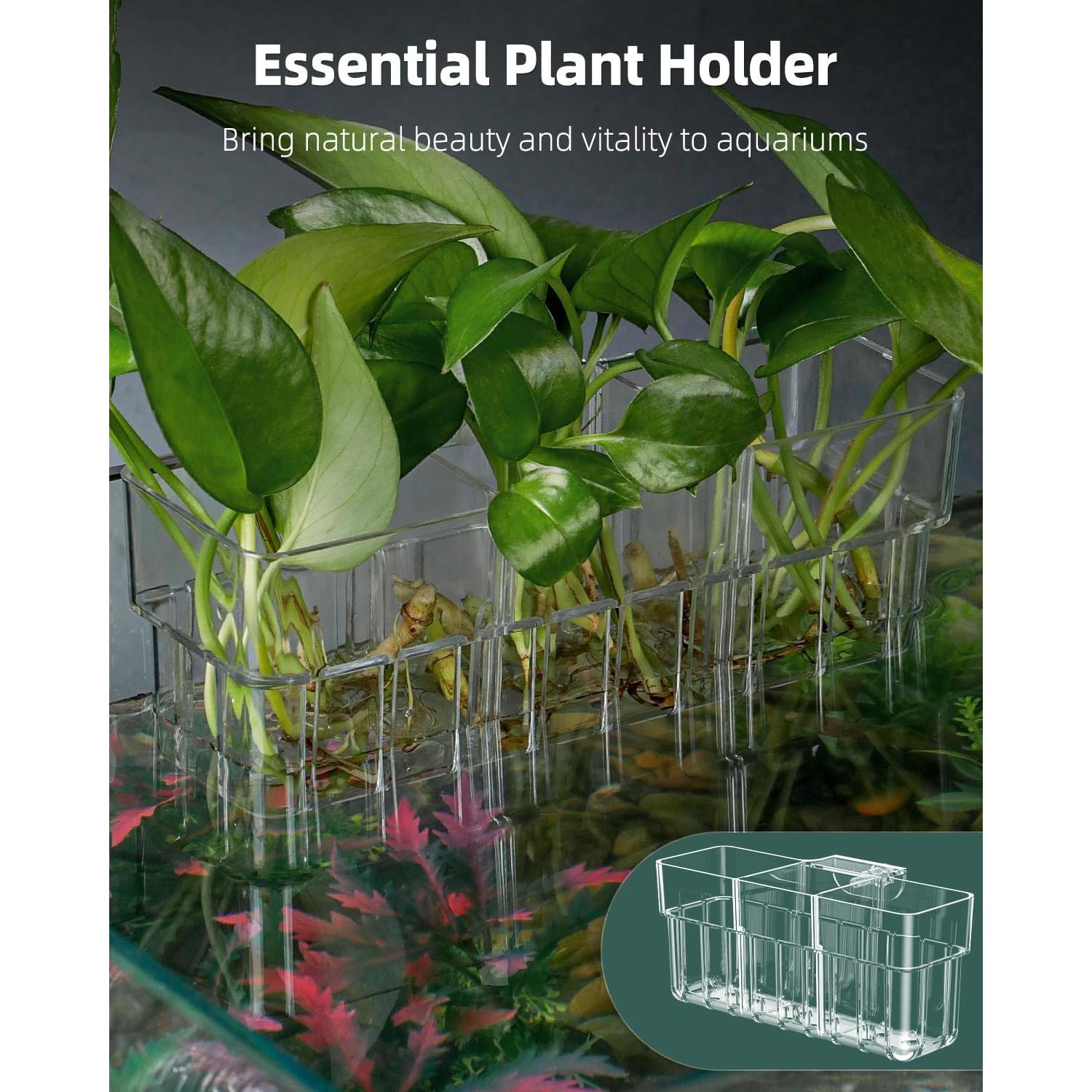 Soporte de Planta Acrílico Pawfly para Acuarios 3 Ranuras