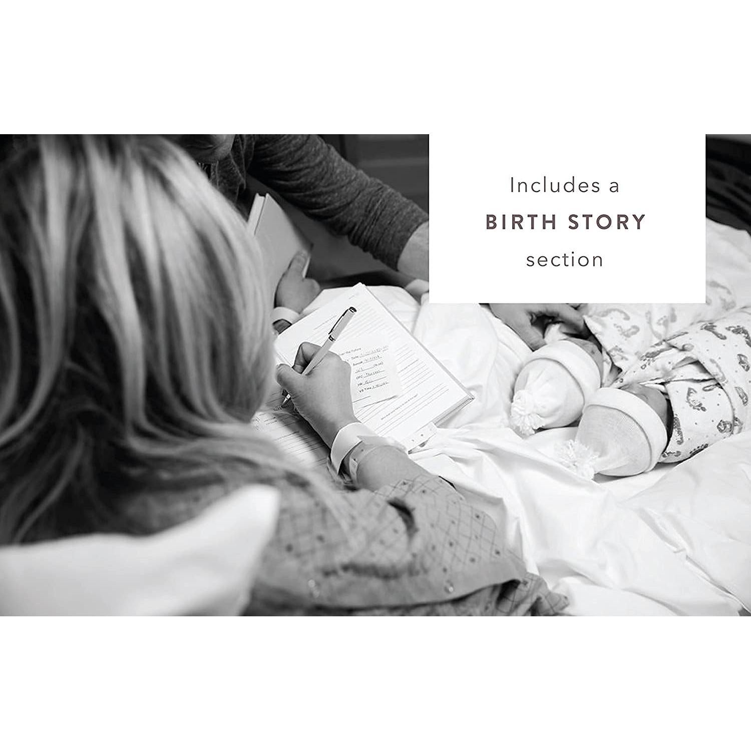 Diario de Embarazo y Recuerdos de Infancia Diarios Promptly - Verde Aloe, Cuero Sintético