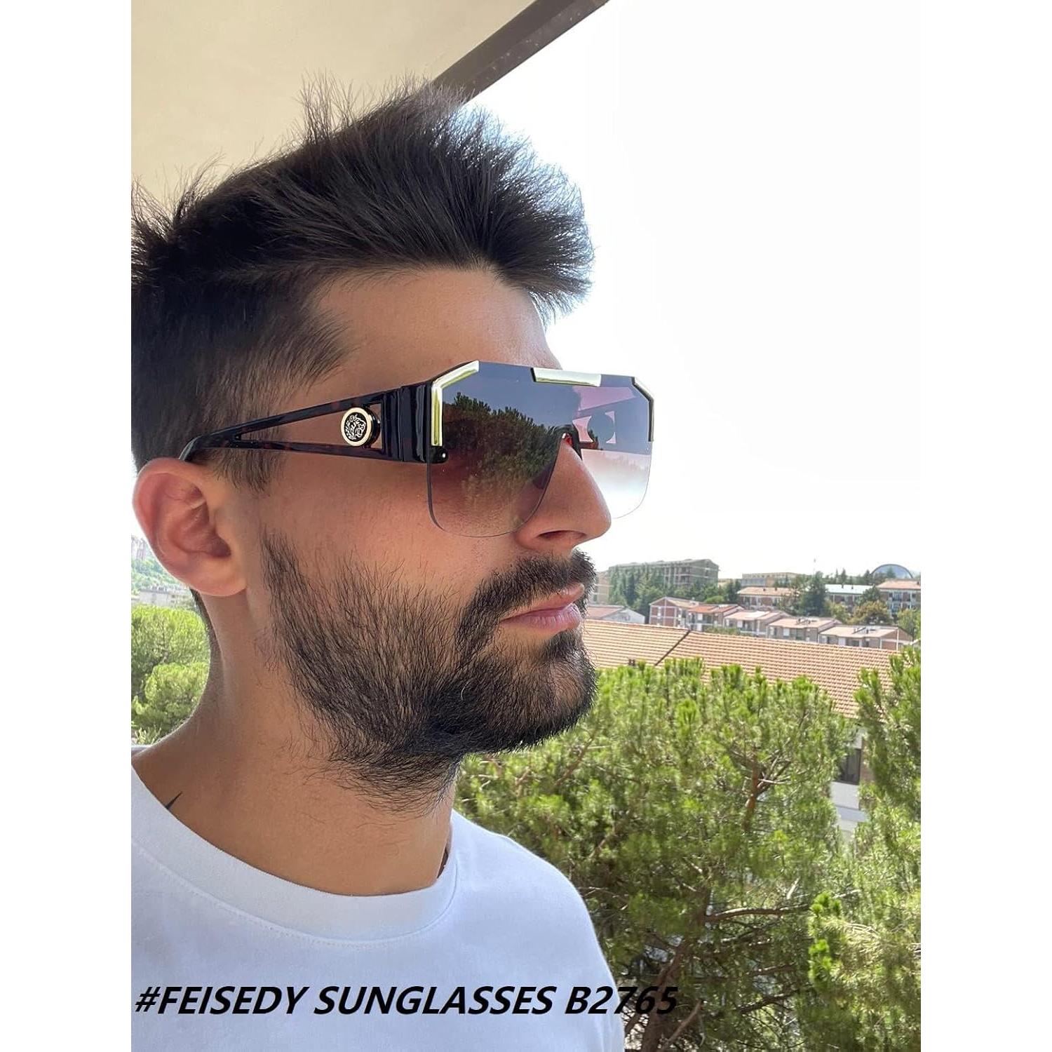 Gafas de Sol FEISEDY Cuadradas UV400 para Mujeres y Hombres
