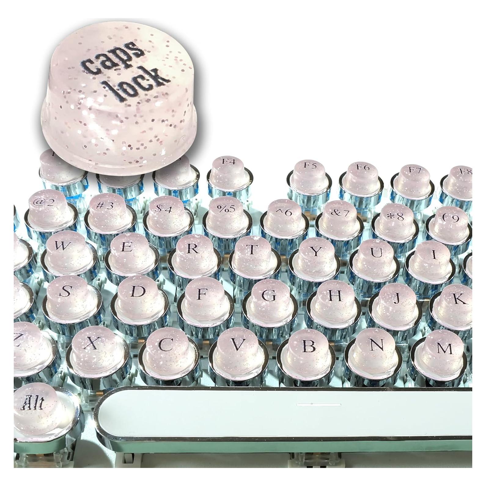 128 Piezas Teclas de Silicona Autoadhesivas Zooplan Rosa