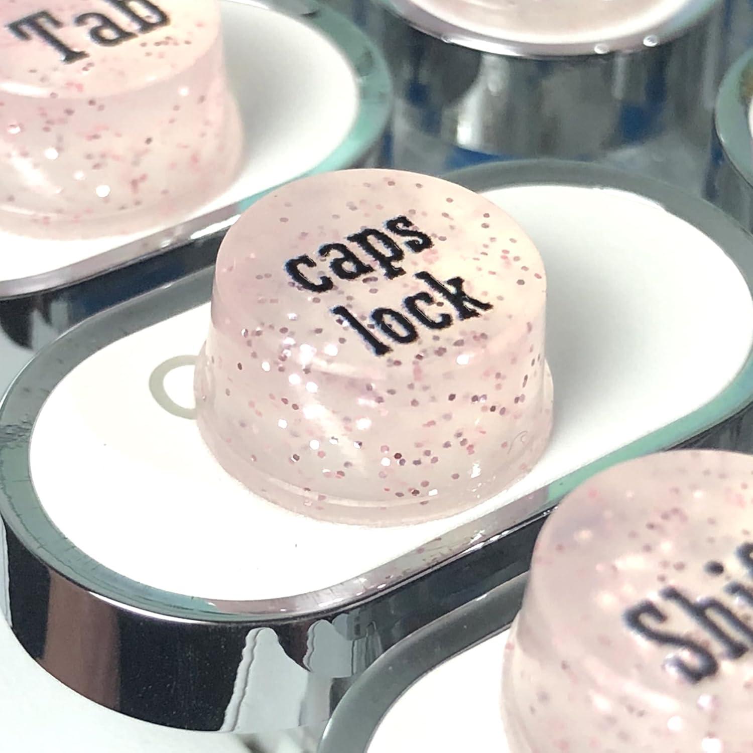 128 Piezas Teclas de Silicona Autoadhesivas Zooplan Rosa