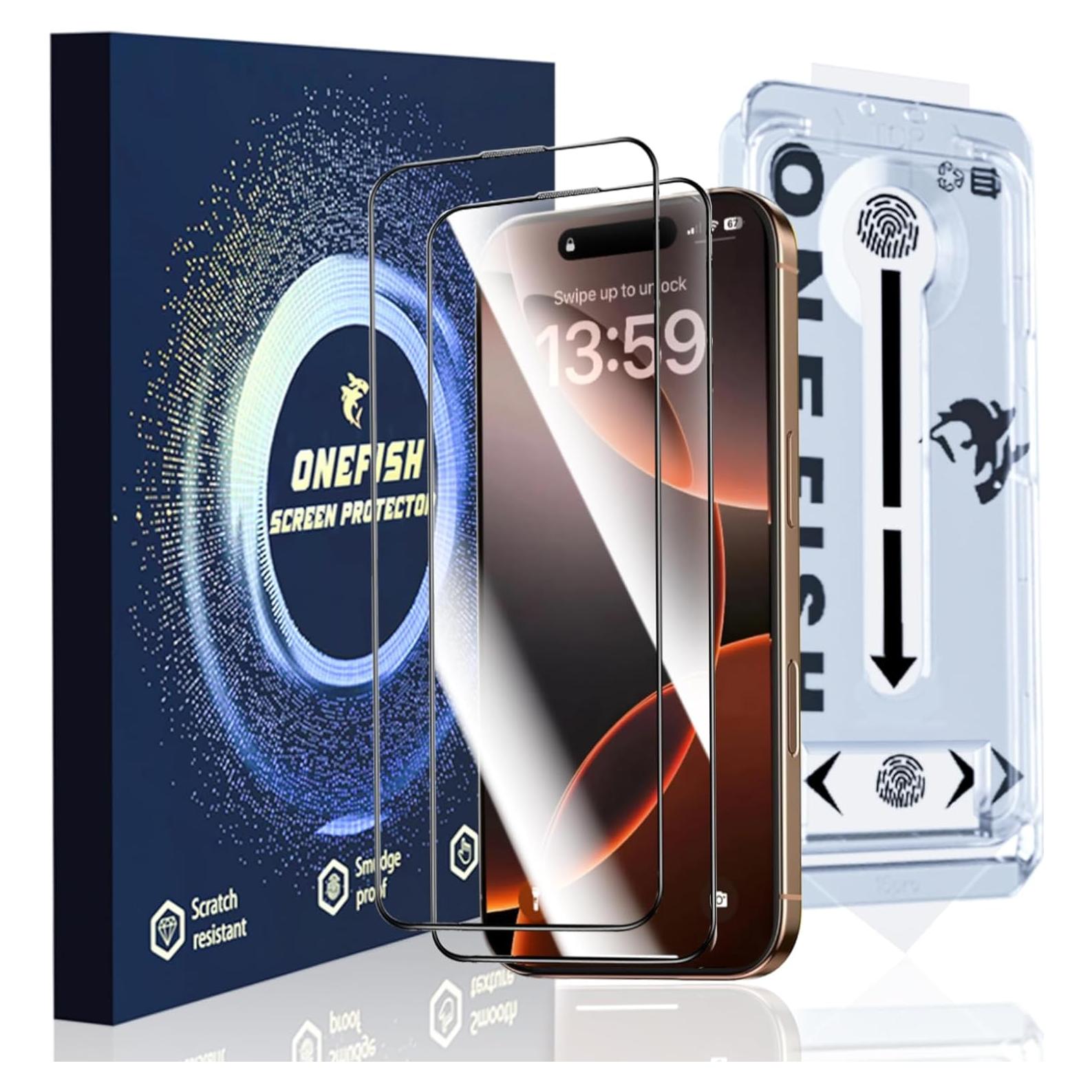 Protector de Pantalla Vidrio Templado OneFish iPhone 11 Pro/Xs 2 Pzas