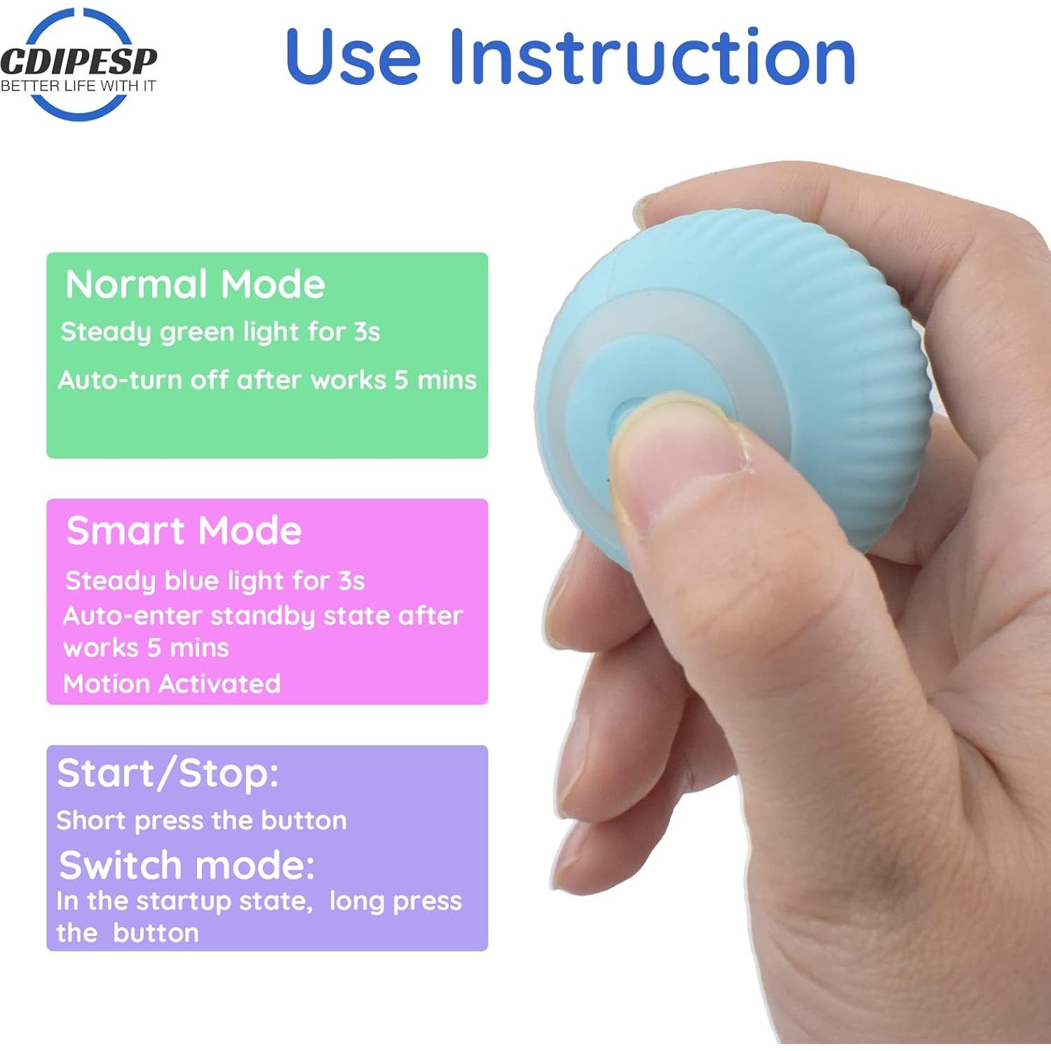 Bola Rodante Automática para Perros y Gatos - Cdipesp Azul