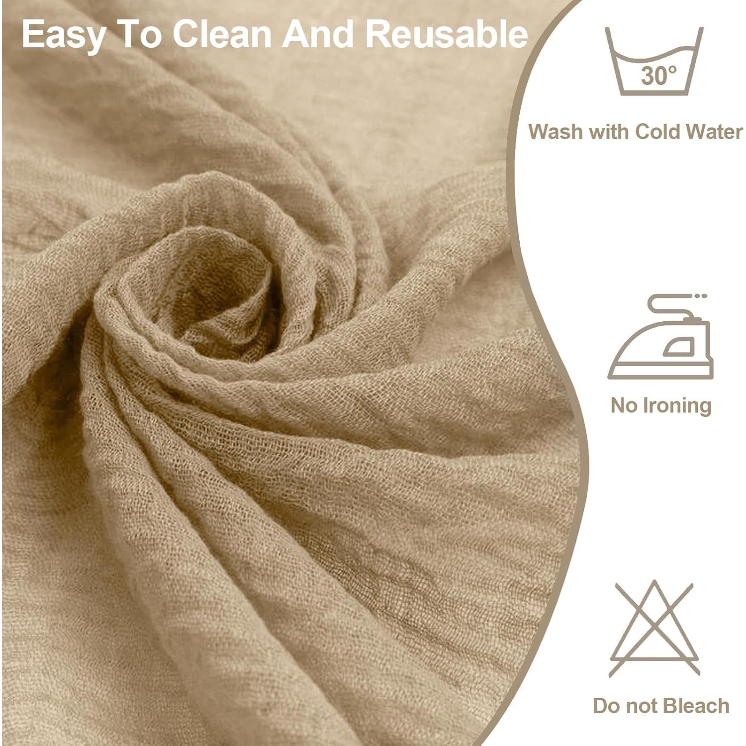 Paquete de 2 Caminos de Mesa Beige 304.8 x 88.9 cm Gasa de Queso