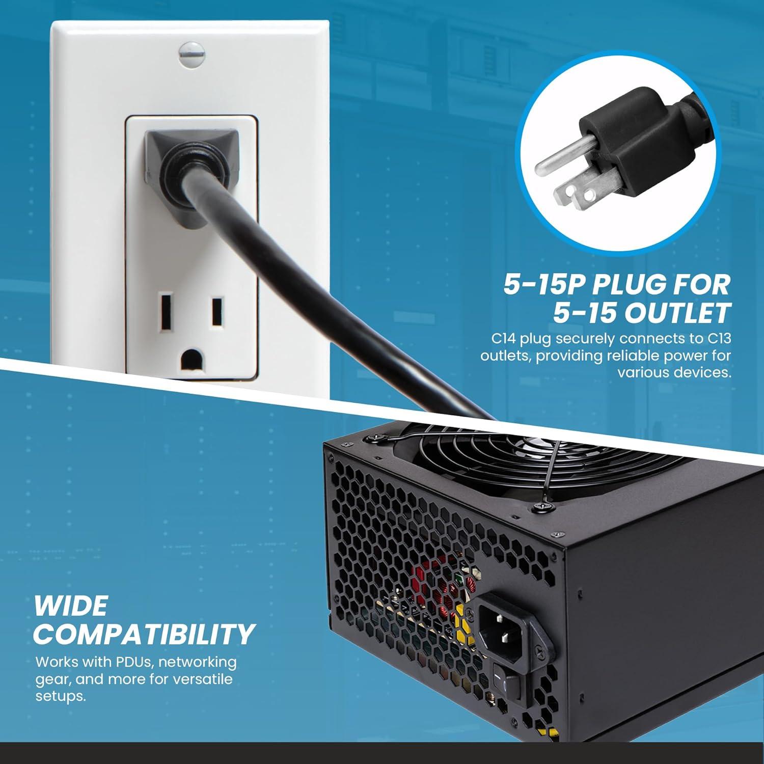 Cable Divisor Y IronBox 5-15P a 2X C13 3.05m 15A 125V