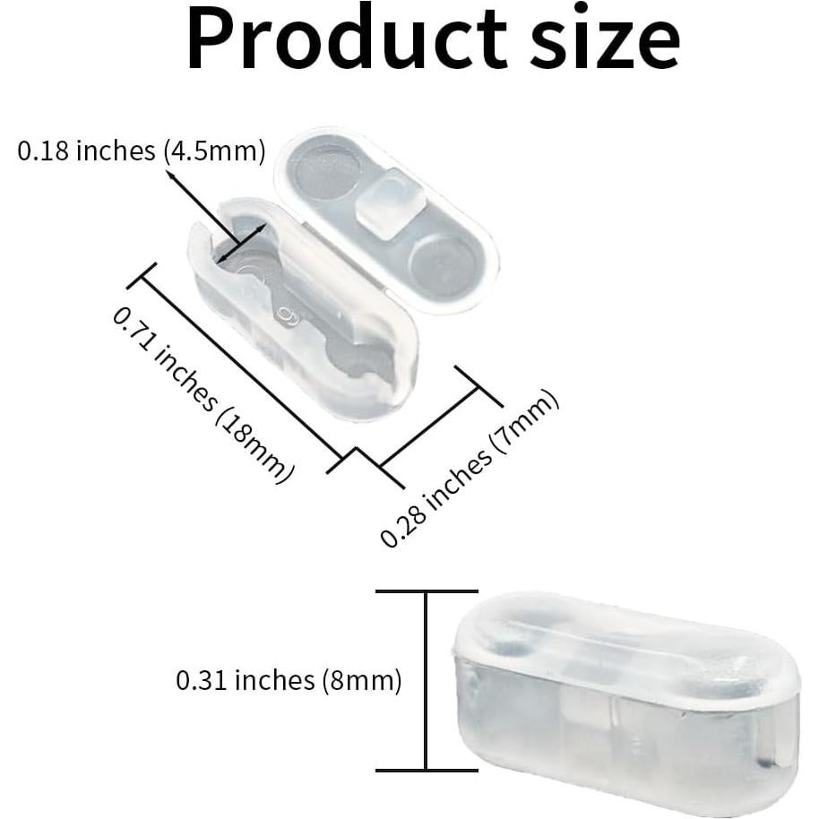 30 Conectores de Cadena de Bolas Acoeitl Plástico Transparente