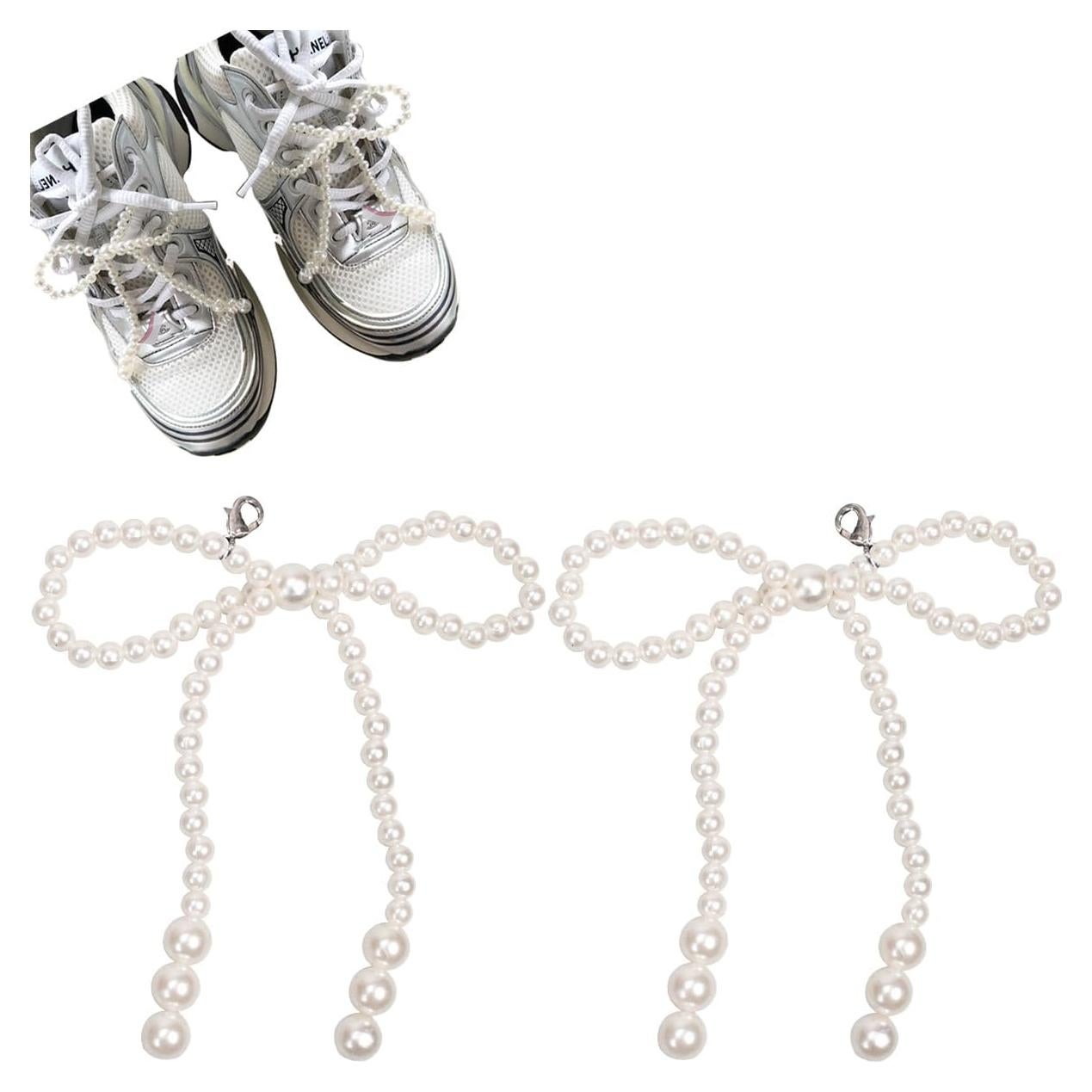 Encantos de Zapatos con Lazo de Perlas Liu Jun - 2 Pcs