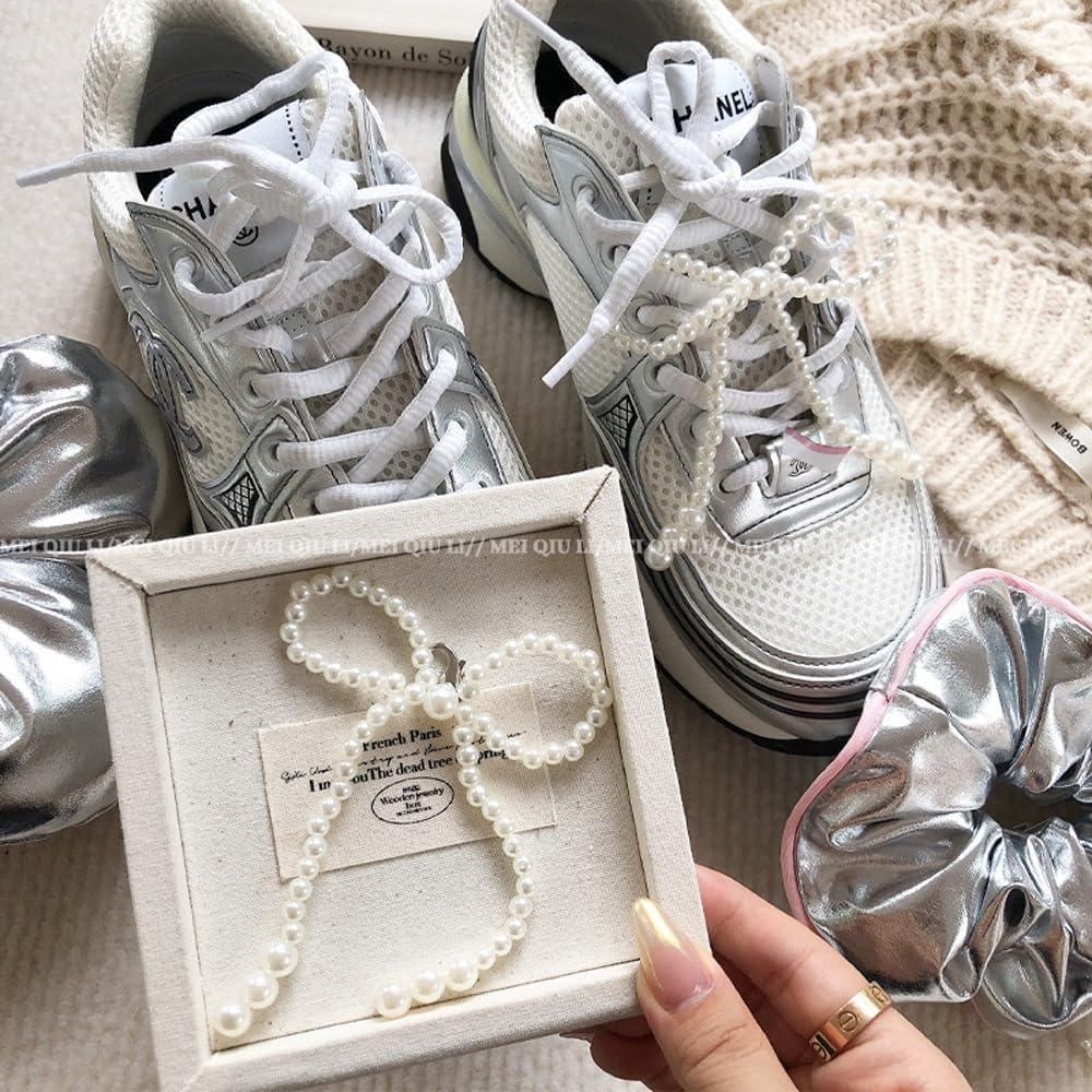 Encantos de Zapatos con Lazo de Perlas Liu Jun - 2 Pcs