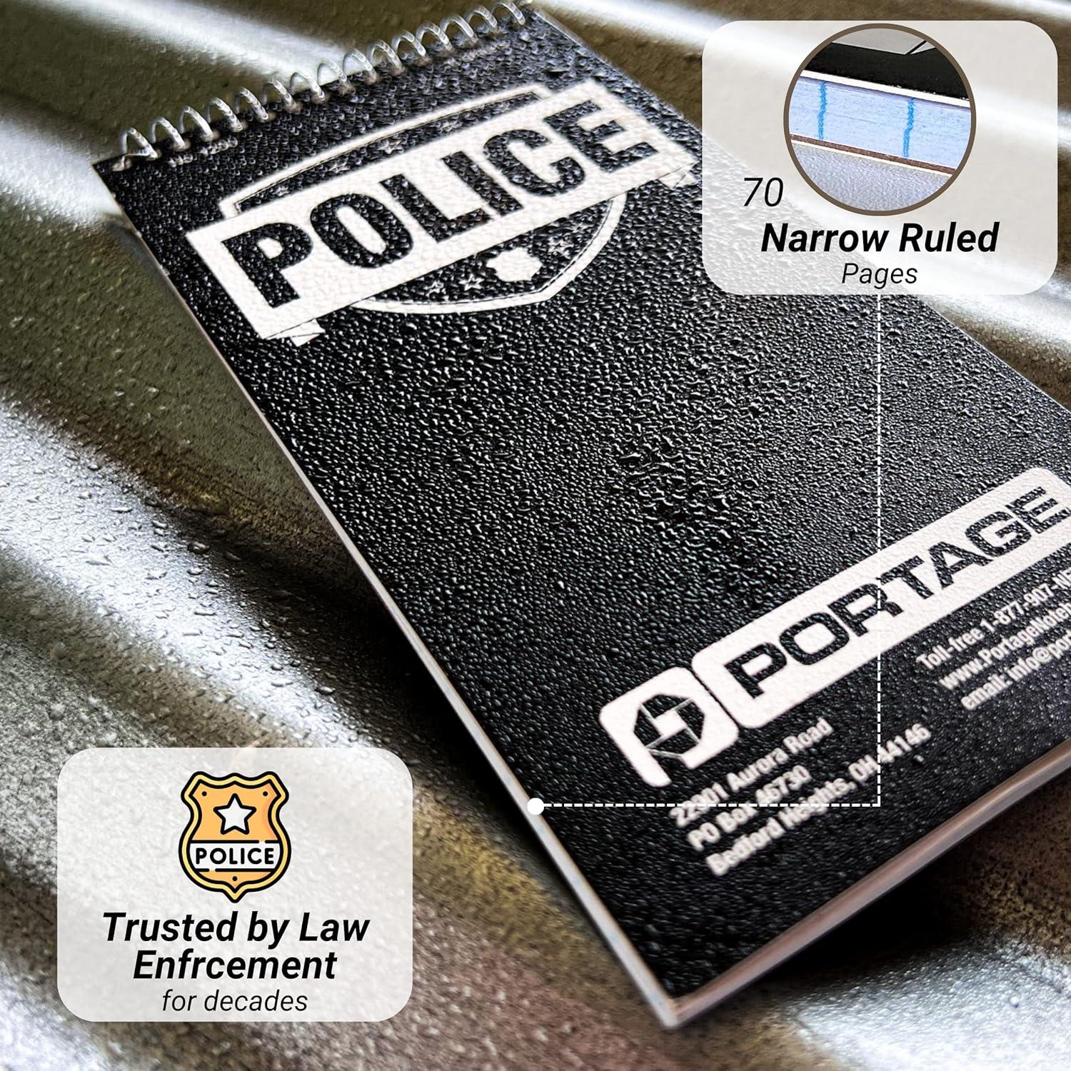 Cuaderno de Seguridad Pública Portage - 3 Paquetes, 70 Hojas, 10.16x20.32 cm