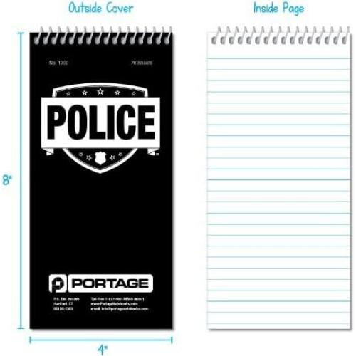 Cuaderno de Seguridad Pública Portage - 3 Paquetes, 70 Hojas, 10.16x20.32 cm