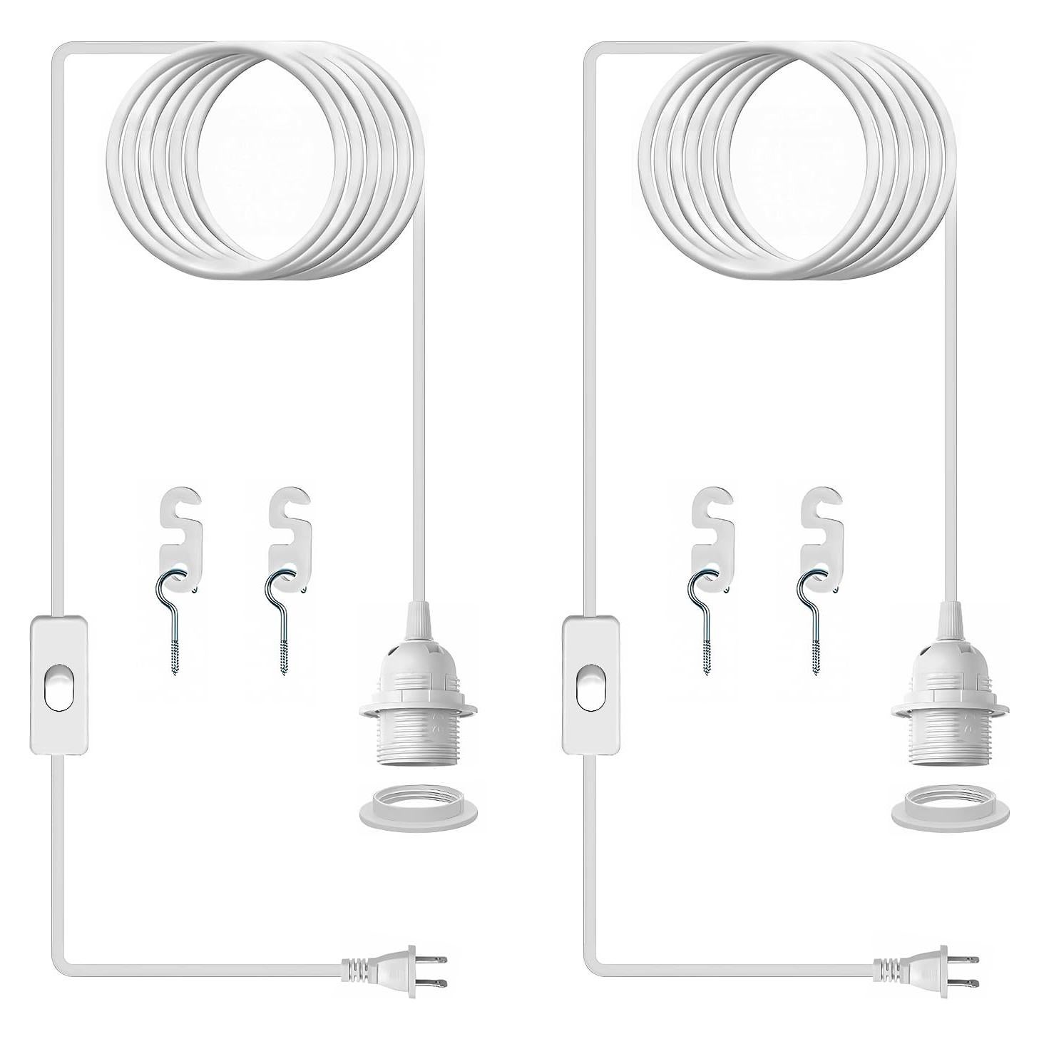 Kit de Lámpara Colgante E26/E27 4.88m con Interruptor jkahh